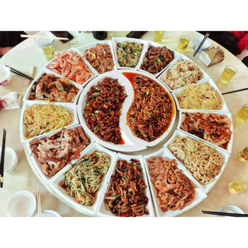 Naixun set plate platter home combination new year tableware set family creative internet celebrity dishes plate hotel special restaurant white 10 outer plates + 1 soup bowl