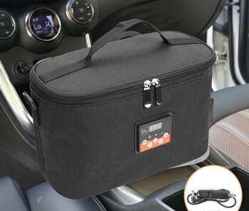 Qixun adapted car insulated box fermentation box fermented yogurt household fermented glutinous rice sweet wine proofing noodle breeding constant temperature adjustment 12v car black 30*15*16 cm