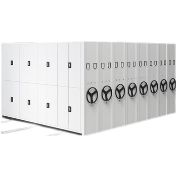 Xing'anmai xam-jsbp8205 filing cabinet steel rail-type compact cabinet archive room mobile file cabinet sold by cubic meters manual compact rack cabinet