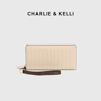 Charlie&kellick women's bag official fashion wallet new card clip wallet integrated clutch bag women gray (gift box/bag) gift box gift bag