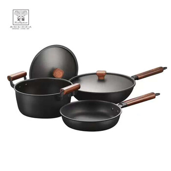 Fire elephant ancient style three-piece kitchenware set hx-dz008 black 3-piece set