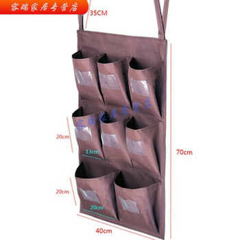 Hotel guest room work cart rag bag hanging bag cleaning cart linen cart tool distinction towel storage classification five colors vertical row 8 small rag bags three in two rows