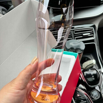 Tilivingfifa2022 qatar football world cup silver-inlaid commemorative cup home glass quick-cooling beer cup quick-cooling transparent light pink pure silver commemorative coin 1 pack