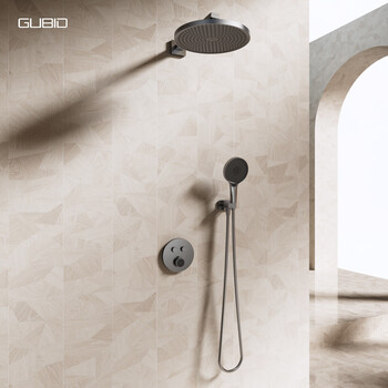 Gubid fine copper embedded pre-embedded shower two-function hot and cold constant temperature shower set gd3028q-starry sky gray
