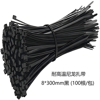 Jetok high temperature resistant nylon cable tie 8*300mm black (100 pieces/pack) unit pack
