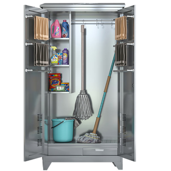 You shaped cleaning cabinet 90*40*198cm