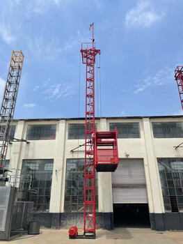 Ba gang single column double cage construction lift construction site building material hoist double hanging basket safety anti-fall national standard single cage complete set