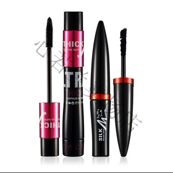 Gecomo silk grafted mascara waterproof and sweat-proof, elongating and non-smudged for students, beginners, long, curled and thick set, mascara + fiber