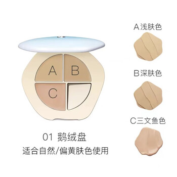 Caitang three color concealer palette concealer high gloss all-in-one palette covers spots, acne marks and dark circles haitang caitang caitang #02 fuyu plate