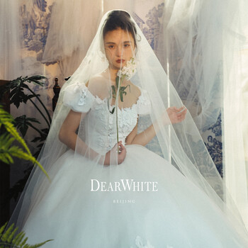 Dearwhite original <instant flower> heavy lace wedding dress main gown bridal high-level french engagement dress for women instant flower丨ready stock m (170)