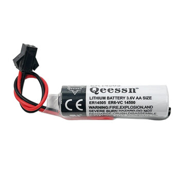 Qeessn original er6v/3.6v er14505 14500 water meter battery smart ic card water meter suitable for cnc causeway huazhong cnc system lithium battery with sm plug