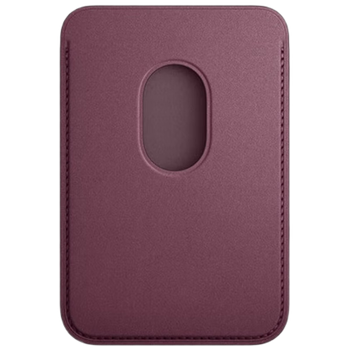 99% new magsafe fine woven twill card holder for apple/apple iphone-mulberry color