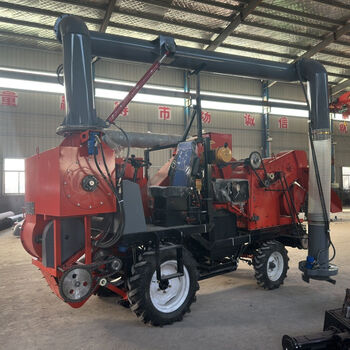 Wen yijia large corn thresher three-axis air suction feeding corn thresher four-bar diesel engine five-axis rear warehouse three-axis corn thresher production gold
