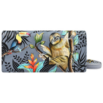 Anna by anuschka women's original leather hand painted wallet, rainforest friends rainforest friends one size