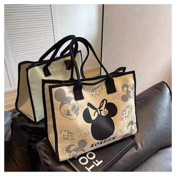 Fan yejia ins canvas bag female summer versatile student shoulder bag commuter tote bag large capacity handbag mommy bag