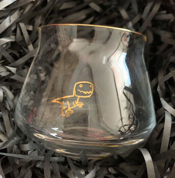 Cartoon golden mouth gtm little dinosaur golden dinosaur tumbler footless special cool tasting cup craft beer cup 190ml golden footless tasting cup 0ml 0 pieces