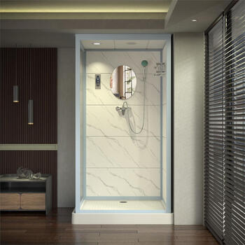 Jomoo's new integrated shower room bathroom integrated toilet mobile integrated bathroom household partition door waterproof toilet 105*107 shower room without steam