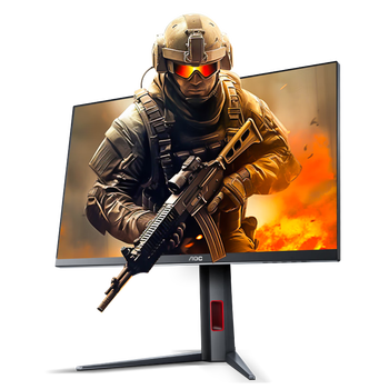 99% new aoc 24.5-inch 2k native 300hz fastips 1ms hdr400 factory color correction hardware low blue light gaming e-sports monitor aegis q25g4s