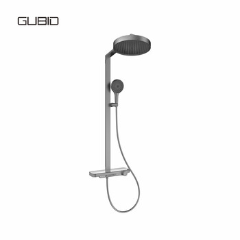 Gubid three-function surface-mounted shower head, refined copper body, matching bathroom toilet shower set gd9389q-starry sky gray
