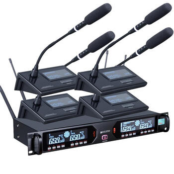 Shure shure one-to-four wireless handheld microphone u-segment fm conference microphone gooseneck conference desktop karaoke one-to-four conference microphone