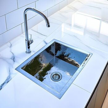 French retro kitchen large single sink embedded in the island water bar sink pure copper gold undercounter basin wash basin s2 model stainless steel 41*51cm