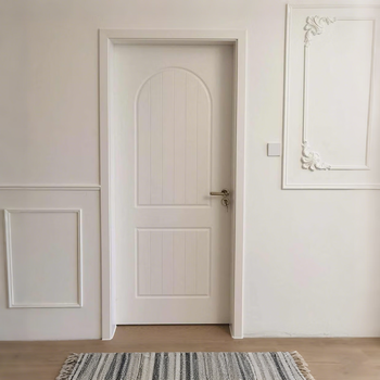 Wen yijia walnut solid wood painted door log bedroom flat door french room flat door mid-century style interior door solid wood composite painted door a