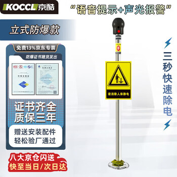 Jingku human body static discharger static eliminator industrial static discharge pole instrument static elimination device intrinsically safe voice alarm explosion-proof type