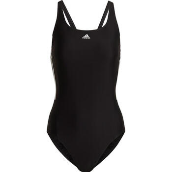 Adidas (adidas) v-shaped back design women's black swimsuit chlorine resistance thin and comfortable schwarz/wei_ one size fits all | 34