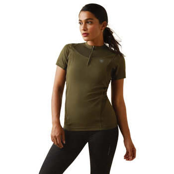 Ariat women's sports base layer top pure cotton breathable quick-drying fitness training relic x-small