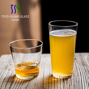 Toyo-sasaki glass japan imported toyo sasaki craft beer glass water cup light carved glass cup evening drinking style wine glass thin ice medium 360ml single