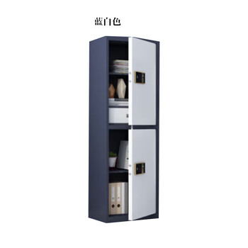 Zhongwei丨blue and white security cabinet file cabinet metal cabinet with double sections 600mm wide