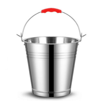Chaosihui stainless steel bucket portable large capacity household bucket with lid oil bucket water storage hotel restaurant thickened bucket without lid extra thick 20cm-4l (about 6 pounds)