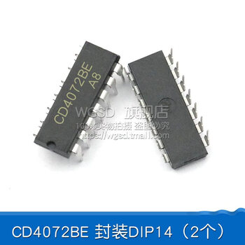 Dafuri cd4011be 40 series microcontroller chip cd4007/27/43/72 ic integrated circuit cmos cd4072be package dip14 (2 pieces)