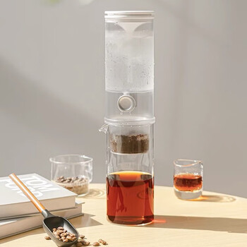Taimo xiaopai constant speed ice drip coffee pot household ice drip coffee machine drip filter coffee hand brewed cold brew ice brew kettle xiaopai constant speed ice drip coffee pot - white 400ml