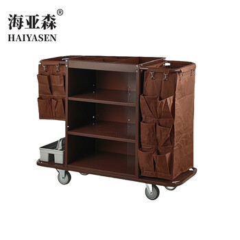 Hyasen tk-9525 c model linen cart cleaning cart thickened multi-functional bag 5-inch silent wheel brown 1