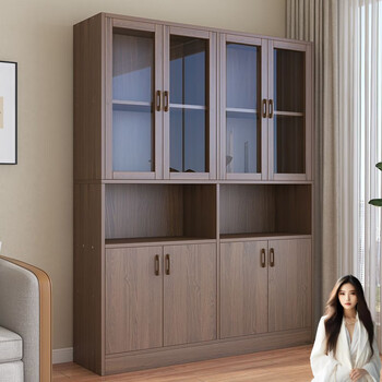 Yuelaiju file cabinet office storage cabinet information cabinet locker employee file cabinet storage bookcase office cabinet picture 2 pastoral oak color丨two doors 60*24*180 damaged reissue