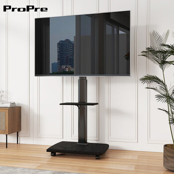 Propre tv stand 32-80 inches floor-standing universal rack tv mobile stand video conferencing tv stand hisense skyworth home tv cart 32-75 black | wood grain cart premium edition