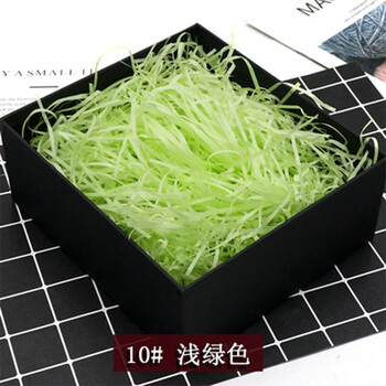 Raffia filler high-end wholesale paper strips as souvenirs, wedding decorations, shredded paper silk fruit gift box 3 pounds, light green paper silk 20 pounds (10000 grams)