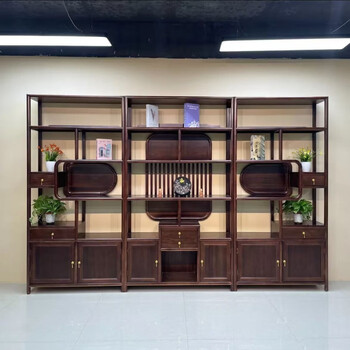 Bogu rack new chinese style solid wood antique rack multi-layer display cabinet living room ornaments tea rack duobao pavilion wine cabinet bookshelf three combination bogu rack 3*1.96*0.33