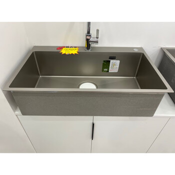 Jiumu sink 06203-bz-1 stainless steel large single tank gun gray nano anti-oil stain dishwashing sink vegetable sink gun gray