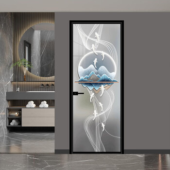 57 repurchase rate customized bathroom door toilet door tempered glass door flat door bathroom door extremely narrow frame kitchen bathroom door extremely narrow single package one square meter