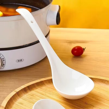 Jingdezhen (jdz) ceramic extra large extended ceramic spoon high temperature resistant food grade long handle spoon household spoon large spoon large ceramic spoon * 23 cm 2 pieces