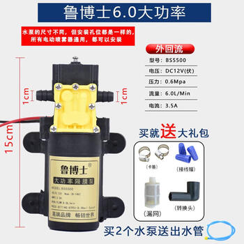 12v agricultural electric sprayer water pump diaphragm pump intelligent high-pressure self-priming pump high-power sprayer motor dr. lu 6.0 high-power pump universal type