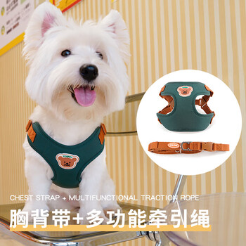 Cat 80,000 dog leash strap type small dog leash dog walking harness dog leash y06 green s