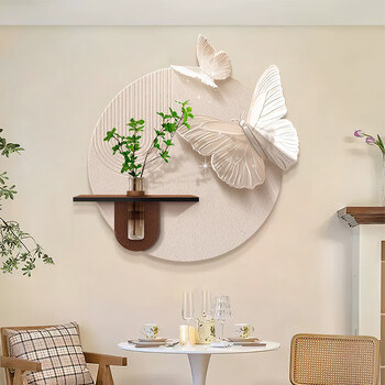 Maojiujiang cream style restaurant decoration painting hydroponic green plants high-end living room blank wall hanging painting dining table background wall painting