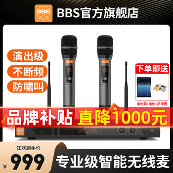 Bbs sales popularity double crown wireless microphone one-to-two professional teaching performance microphone stage host ktv home karaoke home karaoke receiver handheld th-5 25-year new model at half price 100 sets