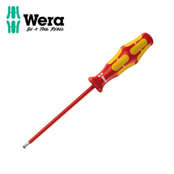 Vera german insulated screwdriver vde high voltage electrician repair anti-slip 0.6x3.5x100 one word 05006110001