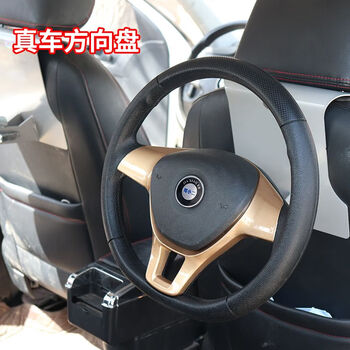 Driving school coach car subject two driving training steering driver's license training machine backrest car driving steering wheel simulator light gray backrest model with adjustable resistance angle