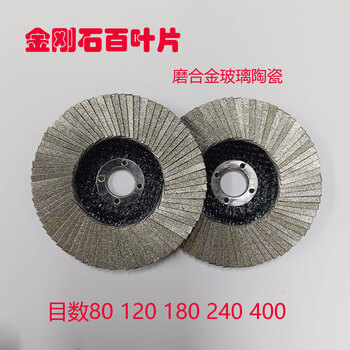 Wen yijia customized electroplated diamond louver blade diamond louver wheel hundred-leaf ceramic stone alloy glass polished 100*16 240# semi-diamond