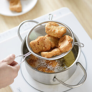 Anbuy 304 stainless steel double-eared colander, soy milk filter, frying pan filter, hot pot foam spoon am2490